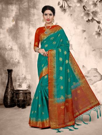 Celebrate This Festive Season Wearing This Beautiful Silk Based Which Gives A Rich Look To Your Personality. Also This Art Silk Fabricated Saree Is Light In Weight And Quite Durable Fabric. Buy This Now.