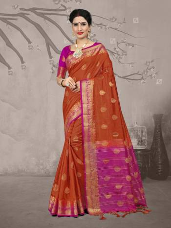 Celebrate This Festive Season Wearing This Beautiful Silk Based Which Gives A Rich Look To Your Personality. Also This Art Silk Fabricated Saree Is Light In Weight And Quite Durable Fabric. Buy This Now.