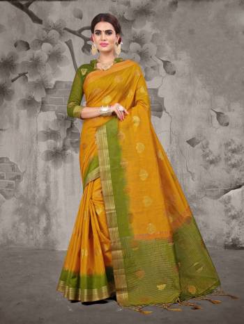 Flaunt Your Rich And Elegant Taste In Royal Looking Silk Based Saree. This Saree And Blouse Are Fabricated On Rich Linen Silk Fabric Which Will Defintely Earn You Lots Of Compliments From Onlookers. Buy Now.