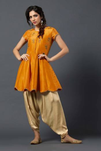 Grab The Seasons Trend With This Designer Readymade Pair Of Dhoti. Its Top Is Silk Based Paired With A Very Soft And Comfortable Muslin Fabricated Dhoti. This Lovely Dress Ensures Superb Comfort all Day Long. Buy Now.