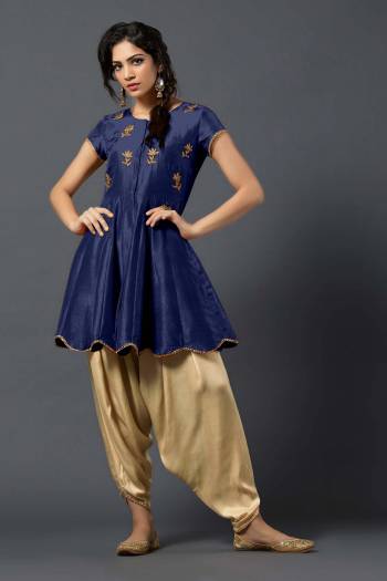 Grab The Seasons Trend With This Designer Readymade Pair Of Dhoti. Its Top Is Silk Based Paired With A Very Soft And Comfortable Muslin Fabricated Dhoti. This Lovely Dress Ensures Superb Comfort all Day Long. Buy Now.