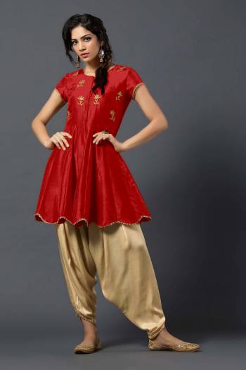 Grab The Seasons Trend With This Designer Readymade Pair Of Dhoti. Its Top Is Silk Based Paired With A Very Soft And Comfortable Muslin Fabricated Dhoti. This Lovely Dress Ensures Superb Comfort all Day Long. Buy Now.