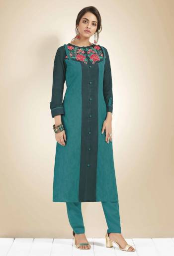 Go With The Shades Of Blue With This Designer Readymade kurti In Blue Color Fabricated On Cotton. It Is Light In Weight And Available In All Regular Sizes. Buy Now.