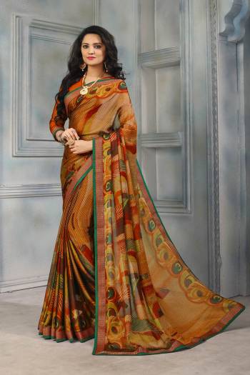 Go Colorful With This Printed Saree In Multi Color Fabricated On Chiffon. This Saree Is Light In Weight, Easy to Drape And Durable. It Is Suitable For Your Casual Or Semi Casual Wear. Buy Now.