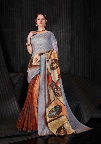 Celebrate This Festive Season with Beauty And Comfort Wearing This Printed Saree Fabricated On Linen Silk. Its Rich Fabric Will Give A Great Look To Your Personality. Buy Now.