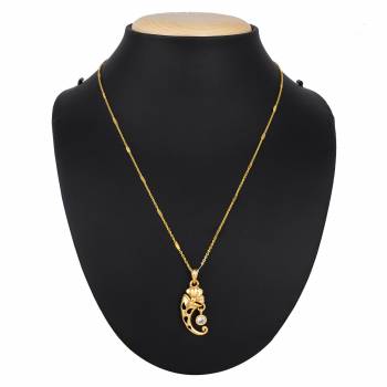 Give A Pretty elegant Look To Your Neckline With This Simple And Delicate Pandant Set In Golden Color Which Can Be Paired With Any Color Or Any Type Of Attire. Buy Now.