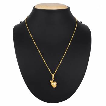 Give A Pretty elegant Look To Your Neckline With This Simple And Delicate Pandant Set In Golden Color Which Can Be Paired With Any Color Or Any Type Of Attire. Buy Now.