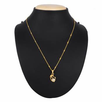 Give A Pretty elegant Look To Your Neckline With This Simple And Delicate Pandant Set In Golden Color Which Can Be Paired With Any Color Or Any Type Of Attire. Buy Now.