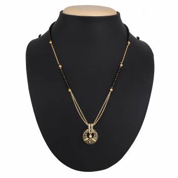 Give Your Nekline An elegant Look Wearing This Pretty Mangalsutra Which Is Light Weight And Can Be Paired With Any Type Or Colored Attire. Buy Now.