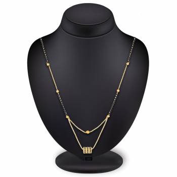 Give Your Nekline An elegant Look Wearing This Pretty Mangalsutra Which Is Light Weight And Can Be Paired With Any Type Or Colored Attire. Buy Now.