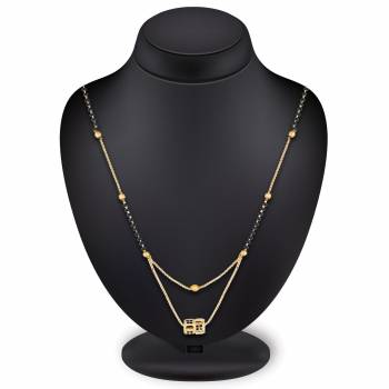 Give Your Nekline An elegant Look Wearing This Pretty Mangalsutra Which Is Light Weight And Can Be Paired With Any Type Or Colored Attire. Buy Now.