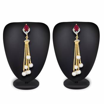 Give More Pretty Look To Your Attire By Pairing It Up With This Lovely Pair Of Earring Which Can Suit Wilth Any Colored Traditional Attire. Also It Is Light In Weight And Easy To Carry All Day Long. 