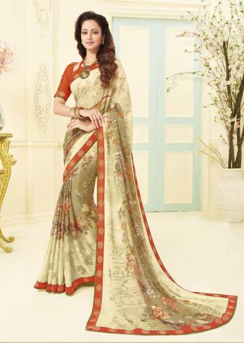 For Your Utmost Comfort, Grab This Pretty Light Weight Saree Fabricated On Georgette Paired With Satin Fabricated Blouse. Both Its Fabrics Esnures Superb Comfort All Day Long. Buy Now.