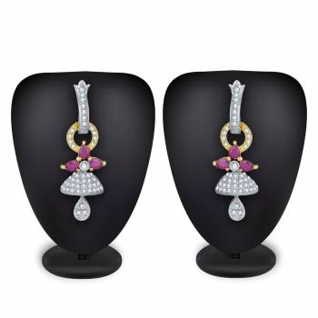 Give More Pretty Look To Your Attire By Pairing It Up With This Lovely Pair Of Earring Which Can Suit Wilth Any Colored Traditional Attire. Also It Is Light In Weight And Easy To Carry All Day Long.