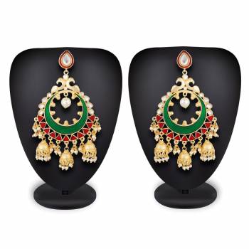 For An Attractive Look, Pair up This Beautiful Pair Of Earrings In Golden Color Which Can Be Paired With Any Colored Ethnic Attire. It Is Light In Weight And Easy To Carry All Day Long. 