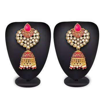 New And Unique Patterned Designer Earrings Set Is Here To Pair Up With Your Heavy ethnic Attire. You Can Pair This With Either Same Or Any contrasting Colored Attire. Buy Now.