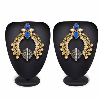 New And Unique Patterned Designer Earrings Set Is Here To Pair Up With Your Heavy ethnic Attire. You Can Pair This With Either Same Or Any contrasting Colored Attire. Buy Now.