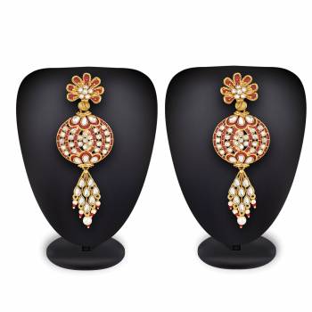 New And Unique Patterned Designer Earrings Set Is Here To Pair Up With Your Heavy ethnic Attire. You Can Pair This With Either Same Or Any contrasting Colored Attire. Buy Now.