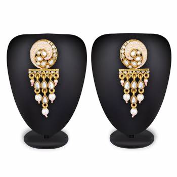 New And Unique Patterned Designer Earrings Set Is Here To Pair Up With Your Heavy ethnic Attire. You Can Pair This With Either Same Or Any contrasting Colored Attire. Buy Now.