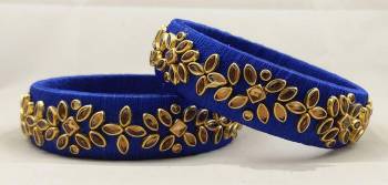 Get This Lovely Pair Of Bangles To Wear It With Your Ethnic Wear. This Pretty Pair Can Be Wore Single Or Can Be Mixed With Other Simple Bangles For Heavy Look. 