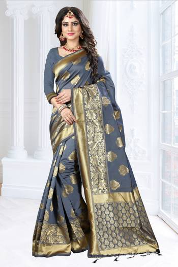 This Festive Season, Feel Comfortable And Look Beautiful Wearing?This Lovely Banarasi Art Silk Based Saree Beautified With Weave All. This Saree Is Light In Weight And easy To Carry All Day Long. Buy Now.