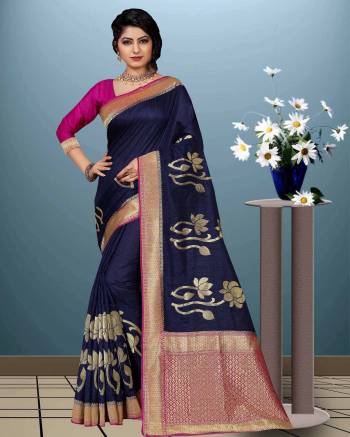 Celebrate This Festive Season Wearing This Silk Based Saree Beautified With Attractive Weave. This Pretty Saree Is Fabricated On Moonga Art Silk Paired With Art Silk fabricated Blouse. This Saree Is Light Weight, Durable And Easy to Carry All Day Long. Buy Now.