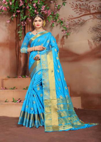 Shine Bright Wearing This Designer Saree Fabricated On Cotton Silk Paired With Cotton Silk Fabricated Blouse. This Saree And Blouse Are Beautifed With All Over. Buy This Saree Now.