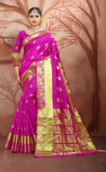 Shine Bright Wearing This Designer Saree Fabricated On Cotton Silk Paired With Cotton Silk Fabricated Blouse. This Saree And Blouse Are Beautifed With All Over. Buy This Saree Now.