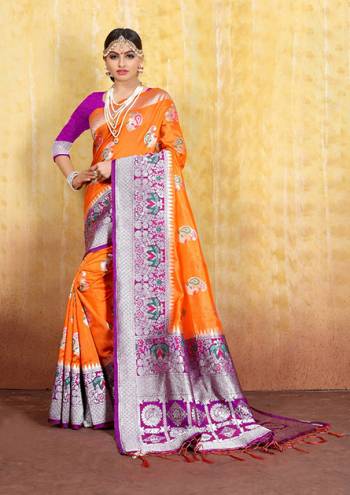 For A Rich And Elegant Look, Grab This Silk Based Saree Which IS Suitable For All. This Saree Is Fabricated On Cotton Silk Jacquard Paired With Art Silk Fabricated Blouse. It Is Beautified With Weave All Over. Buy Now.