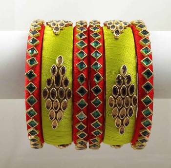 Here Is A Proper Traditional Bangle Set Of Six Which Gives A More?Enhanced Look To Your Ethnic Wear. Also It Is Available In All Regular Sizes And Colors. Buy Now.