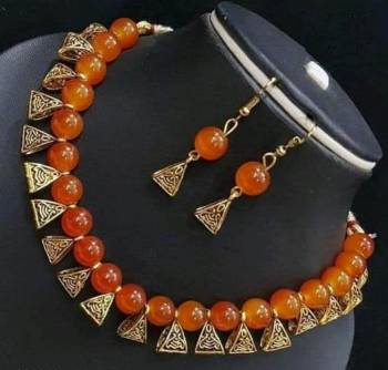 Grab This Beautiful And elegant Necklac Set In Different Colors. This Pretty Mangalsutra Is Beautified With Colored Pearls. It Can Be Paired With Any Colored Ethnic Wear. Buy It Soon Before The Stock Ends.