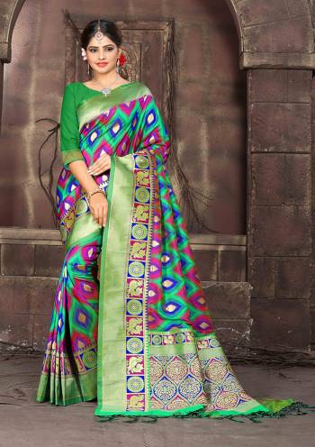 For A Rich And Elegant Look, Grab This Silk Based Saree Which Is Suitable For All. This Saree Is Fabricated On Art Silk Paired With Art Silk Fabricated Blouse. It Is Beautified With Weave All Over. Buy Now