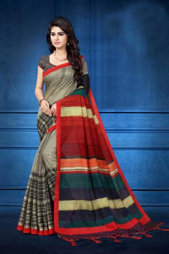 Grab This Pretty Printed Saree For Your Semi-Casuals. This Saree And Blouse Are Fabricated On Art Silk Beautified With Digital Prints All Over It, This Saree Is Light In Weight And Easy To Carry All Day Long.