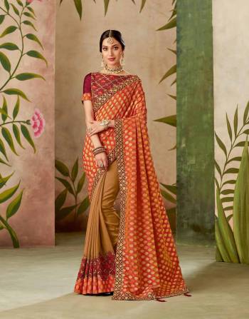 Chime in the tunes of golden hues and look sprightly as you sashay to your next family event look all regal and queenly. 