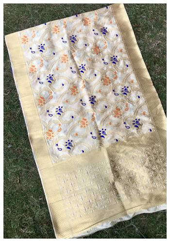 For A Proper Traditional Look, Pair Up Your Simple Attire With This Trendy Banarasi Art Silk Fabricated Dupatta. It Is Beautified With Weave All Over. Also It Is Light In Weight And Easy To Carry All Day Long