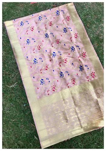 For A Proper Traditional Look, Pair Up Your Simple Attire With This Trendy Banarasi Art Silk Fabricated Dupatta. It Is Beautified With Weave All Over. Also It Is Light In Weight And Easy To Carry All Day Long