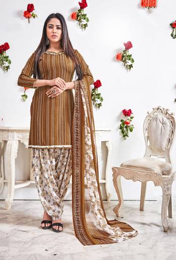 This Summer Go Comfortable Wearing This Pretty Suit In Casuals And Semi-Casuals. This Dress Material Is Fabricated Crepe Paired With Chiffon Fabricated Dupatta. It Is Beautified With Prints All Over And It Is Light In Weight And Easy To Carry All Day Long. 