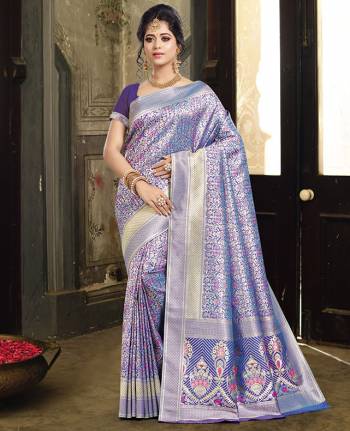 If You Have An Eye For Intricate Designs, Than Grab This Designer Silk Based Saree. This Saree And Blouse Are Fabricated On Art Silk Beautified With Intricate Weave All Over It. It Is Durable And Easy To Care For. 