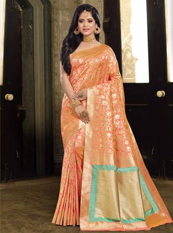 This Festive Season, Grab This Designer Silk Based Saree Which Gives A Rich Look To Your Personality. This Saree And Blouse Are Fabricated On Art Silk Beautified With Heavy Weave All Over The Saree. Buy Now.