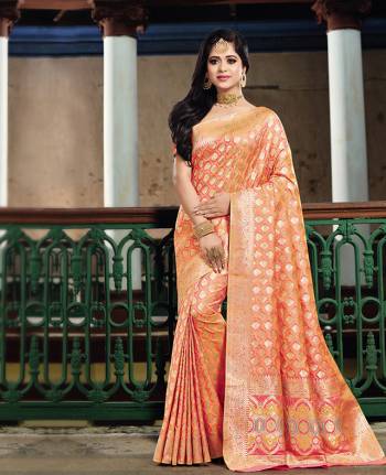 This Festive Season, Grab This Designer Silk Based Saree Which Gives A Rich Look To Your Personality. This Saree And Blouse Are Fabricated On Art Silk Beautified With Heavy Weave All Over The Saree. Buy Now.