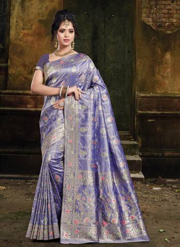 If You Have An Eye For Intricate Designs, Than Grab This Designer Silk Based Saree. This Saree And Blouse Are Fabricated On Art Silk Beautified With Intricate Weave All Over It. It Is Durable And Easy To Care For. 