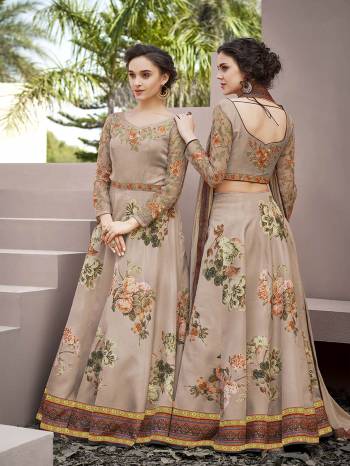 Grab This Designer Lehenga Choli For The Upcoming Festive And Wedding Season. This Lehenga Choli Is Fabricated On Satin Silk Paired With Chiffon Silk Dupatta. It Is Beautified Bold Floral Digital Prints And Thread Embroidery with Stone Work. Its Fabrucs Ensures Superb Comfort All Day Long. Buy Now.