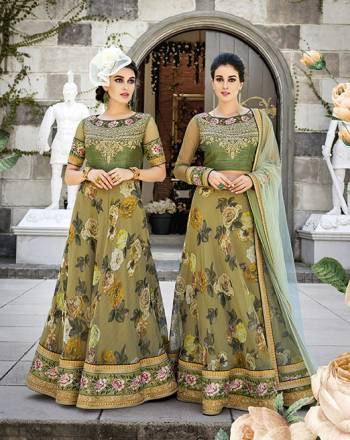 Grab This Designer Semi-Stitched Lehenga Choli And Get This Altered As Per Your Occasion, You Can Set This Stitched As A Suit Or Lehenga Choli. Its Blouse Is Fabricated On Art Silk And Net Paired With Orgenza Lehenga And Net Fabricated Dupatta, Buy This Two In One Semi-Stitched Lehenga Choli Now. 