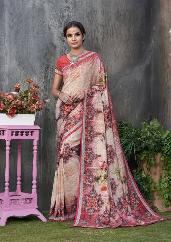 Adorn A Rich And Elegant Look Wearing This Pretty Silk Based Saree. This Saree And Blouse Are Fabricated On Tussar Art Silk Beautified With Prints All Over. This Saree Is Light In Weight And Easy To Carry All Day Long. 