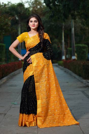 This Festive Season Be The Most Unique Of All Wearing This Handicraft Bandhani Saree. This pretty Saree And Blouse Are Fabricated On Tafeta Art Silk Which Also Gives A Rich Look To Your Personality. 