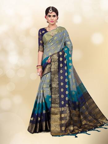 Flaunt Your Rich And Elegant Taste In Royal Looking Silk Based Saree. This Saree And Blouse Are Fabricated On Rich Linen Silk Fabric Which Will Defintely Earn You Lots Of Compliments From Onlookers. Buy Now.