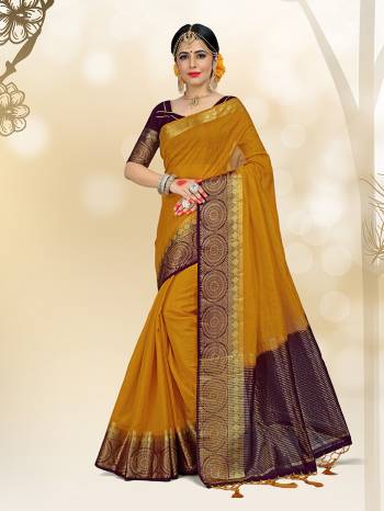 Flaunt Your Rich And Elegant Taste In Royal Looking Silk Based Saree. This Saree And Blouse Are Fabricated On Rich Linen Silk Fabric Which Will Defintely Earn You Lots Of Compliments From Onlookers. Buy Now.