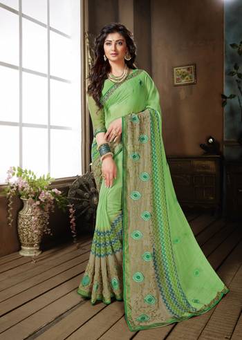 Grab This Beautiful Saree For The Summers. This Saree And Blouse are Georgette Based Beautified With Prints All Over. This Weightless Fabric Is Easy To carry All Day Long. 