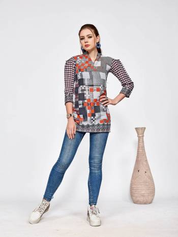 Beat The Heat This Summer With This Light Weight Top Fabricated On Muslin Which Is Also Soft Towards Skin. It Is Beautified With Prints All Over. Buy Now.