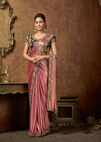 Its all about extravagant choices as subtle metallics pave way in your wardrobe. Elevate your festive look in this pre-pleated saree and look mesmerizing